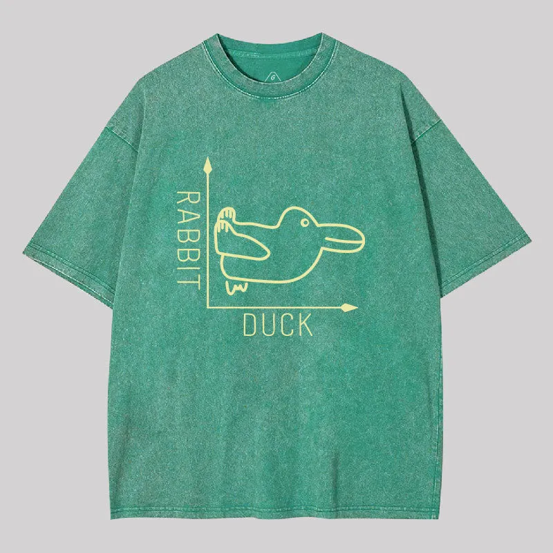 Rabbit or Duck Washed T-shirt - Image 3