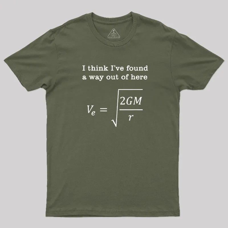 Escape Velocity Gravity Physics Engineer T-Shirt - Image 3