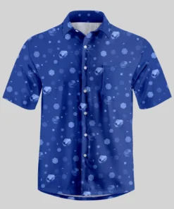 Alternative view of DND Moon and Colorful Dice Button Up Pocket Shirt
