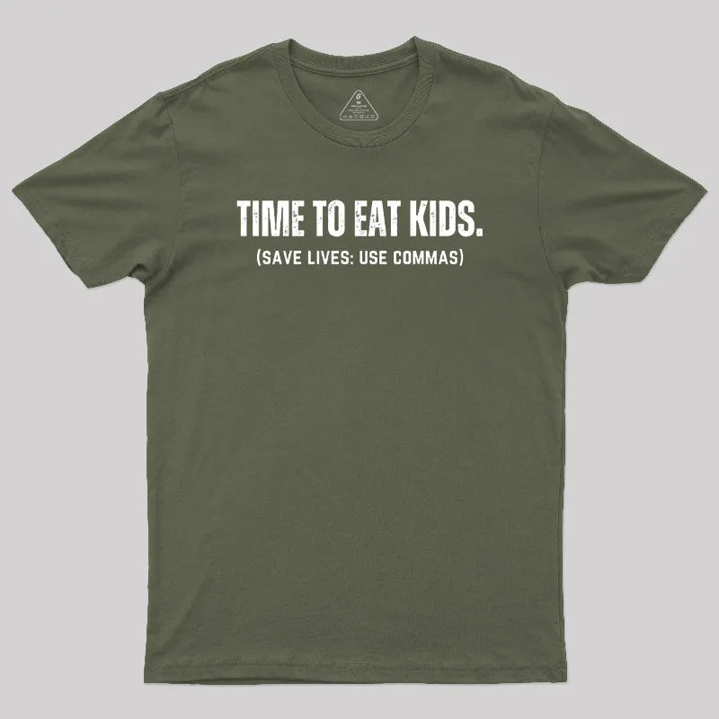 Save Lives Use Commas - Punctuation T-Shirt - Image 3