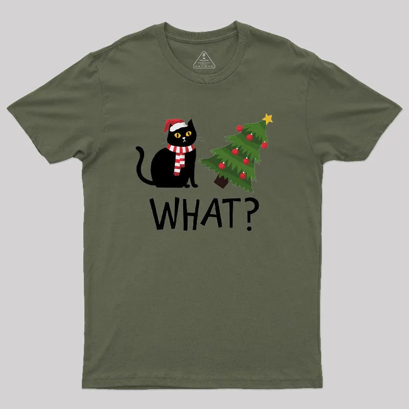 Christmas Cat Geek T-Shirt - Image 3