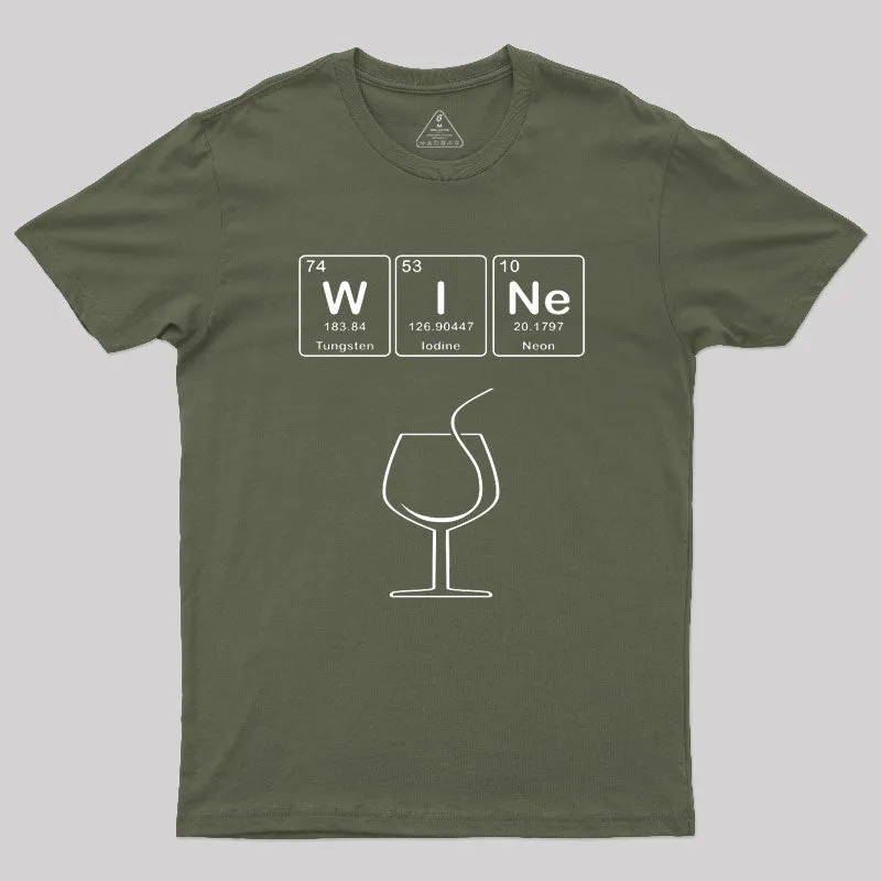 Wine with Elements Symbols T-Shirt - Image 3