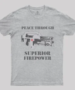 Alternative view of Peace Through Superior Fire Power T-Shirt