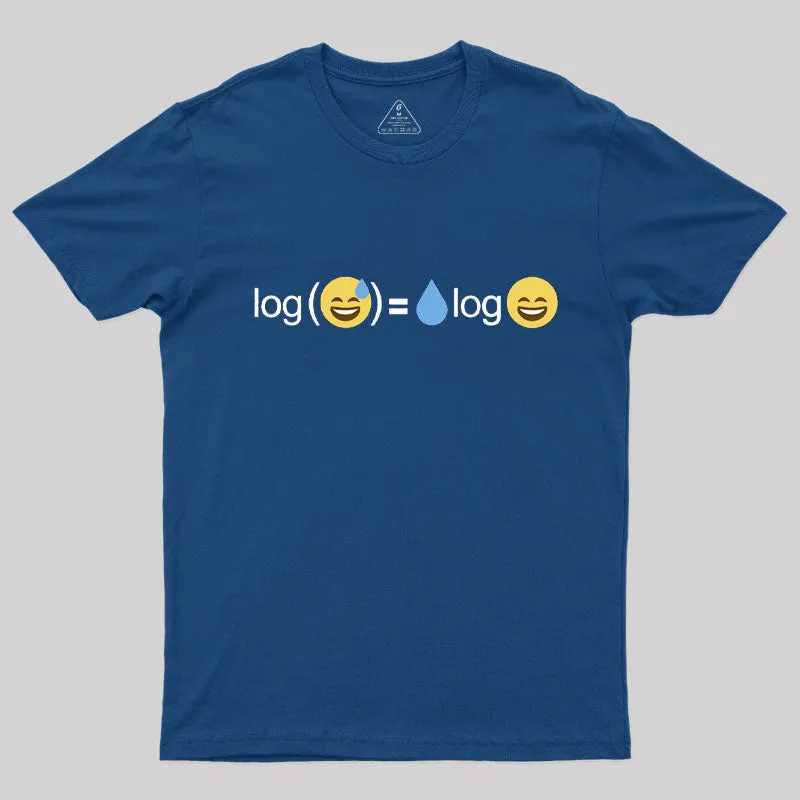 Math Logarithm Meme Joke T-Shirt - Image 2