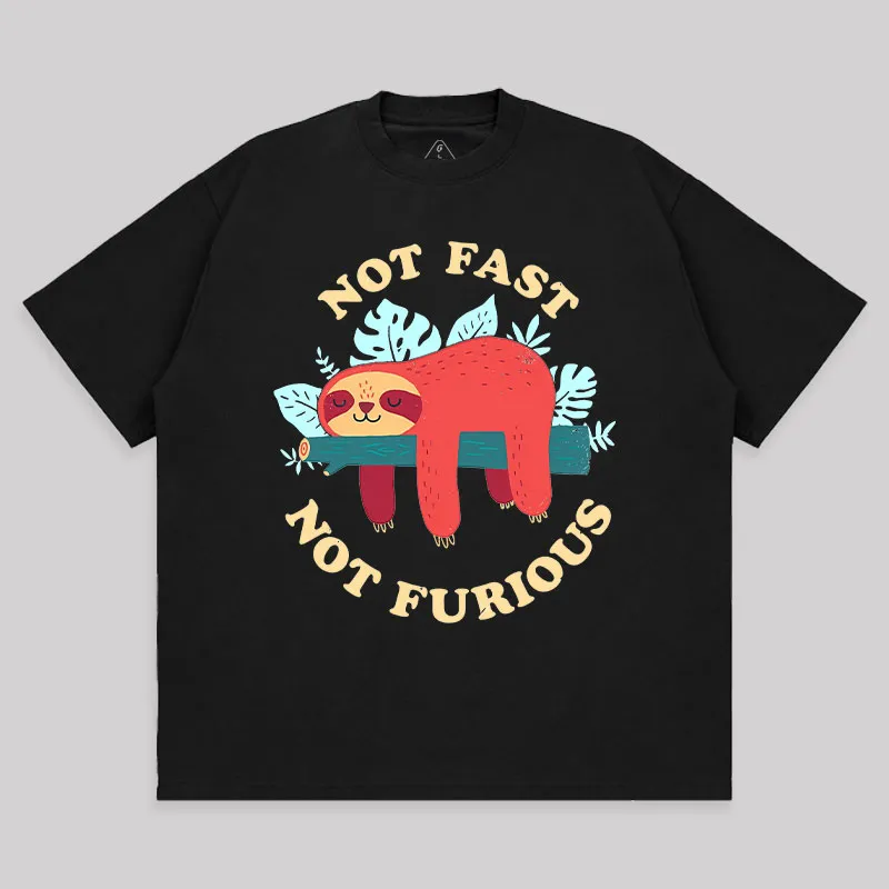 Not Fast, Not Furious Unisex Oversized T-shirt - Image 2