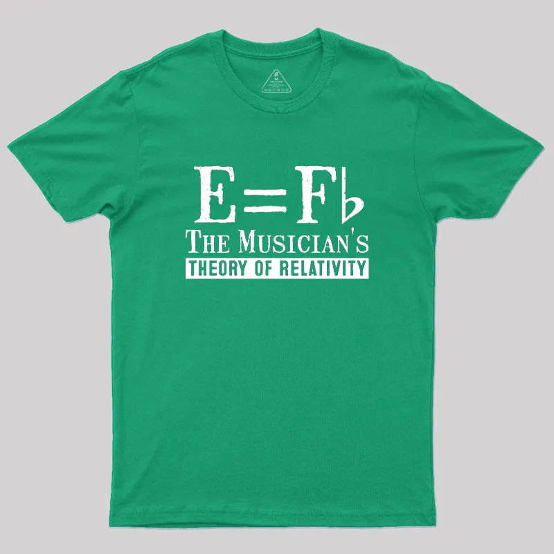 E Equals F Flat Theory Of Relativity Geek T-Shirt - Image 9