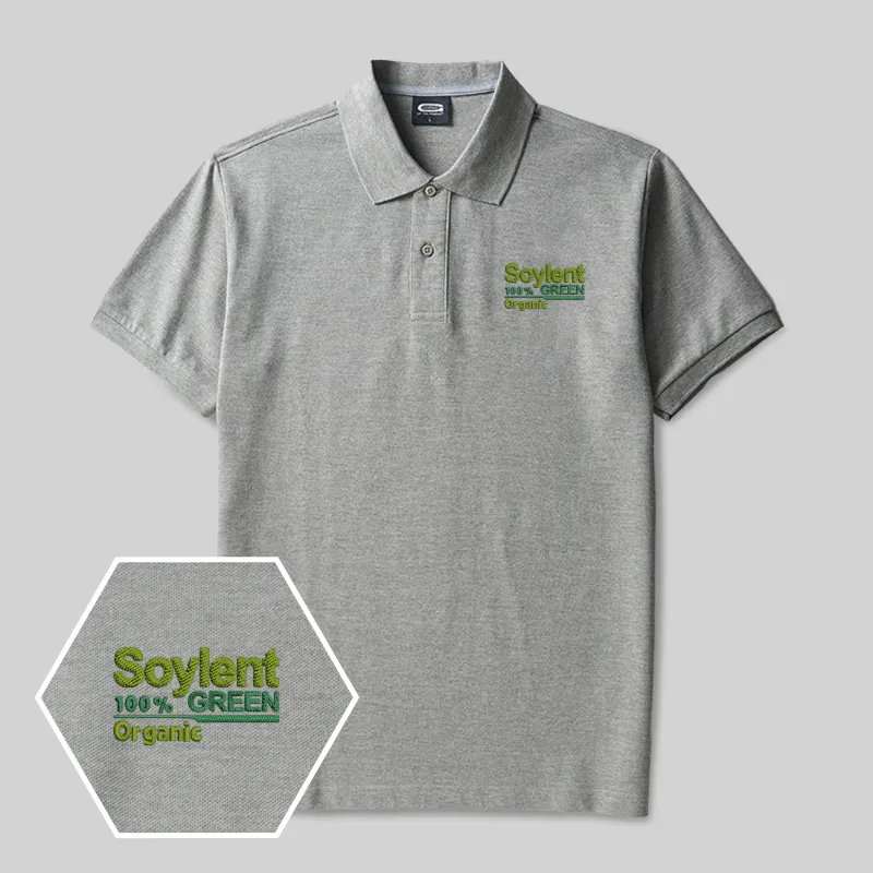 Soylent Green Geek Embroidered Polo Shirts - Image 2