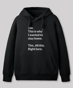 Alternative view of Stay Home Geek Hoodie