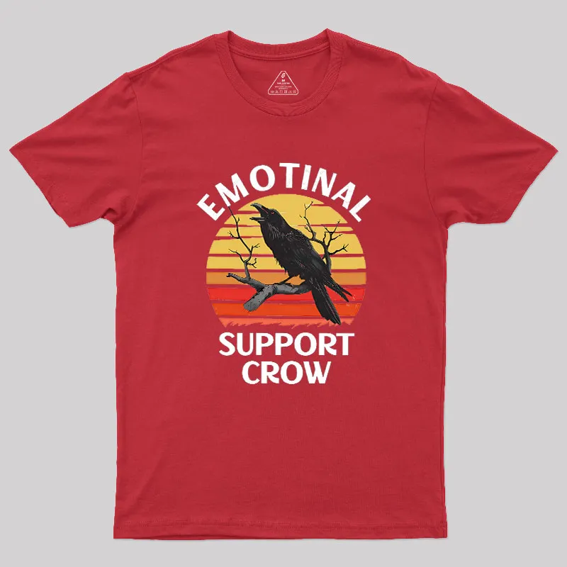 Emotional Support Crow Geek T-Shirt - Image 5