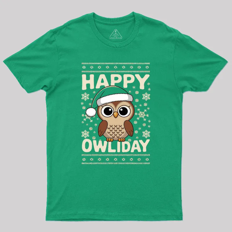 Happy Owliday Geek T-Shirt - Image 8