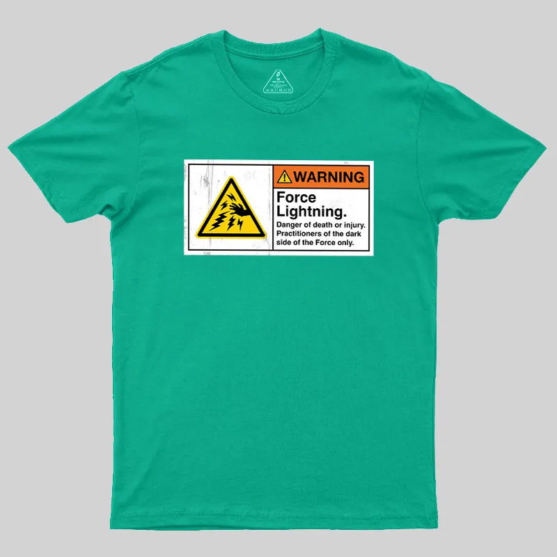 Warning Force Lightning Geek T-Shirt - Image 10