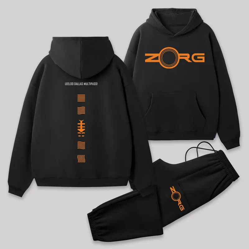 The Fifth Element Front and Back Printed Geek Fleece Hoodie Set