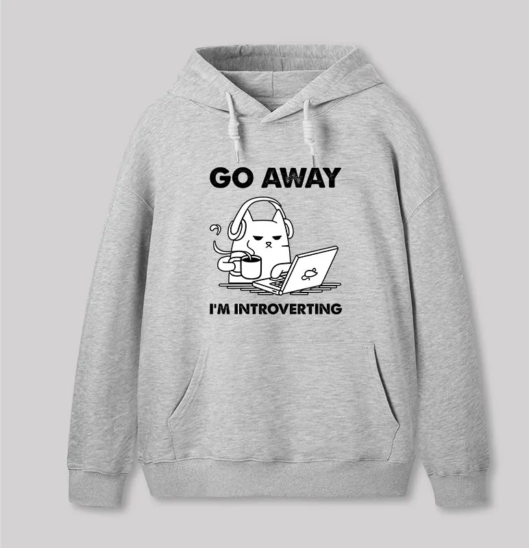 Go Away I'm Introverting Geek Hoodie - Image 4