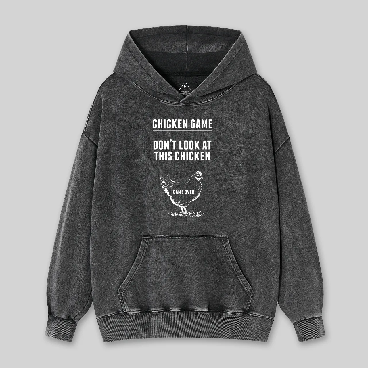 Chicken Game Nerd Washed Hoodie - Image 2