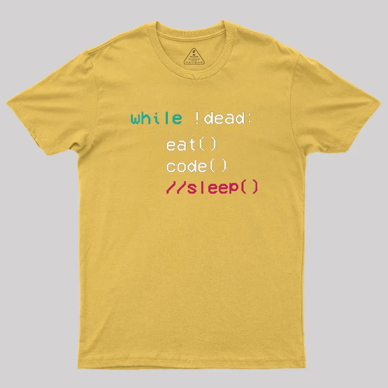 While Alive The Coding Life Geek T-Shirt - Image 6
