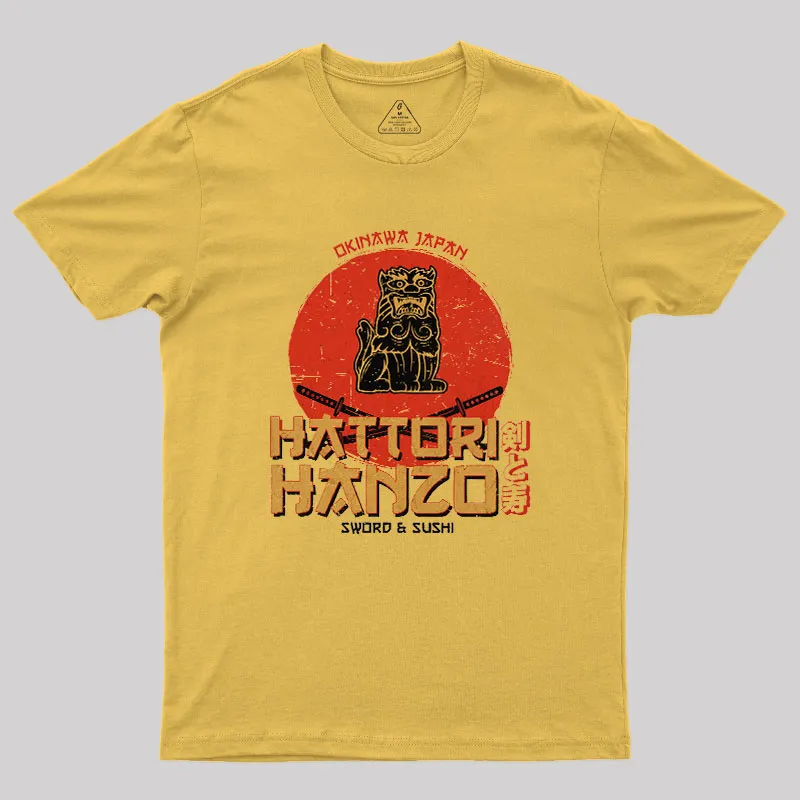 Hattori Hanzo Sword & Sushi Geek T-Shirt - Image 8