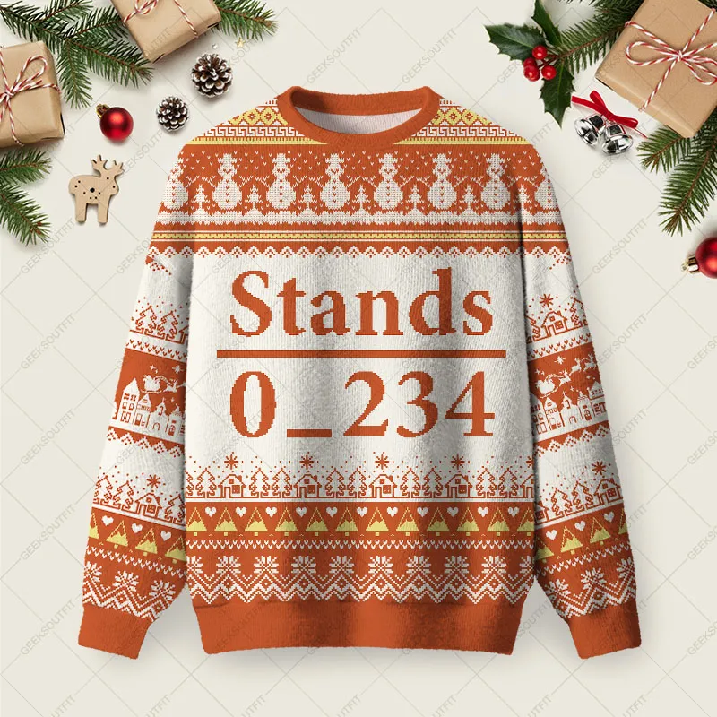 Stands 0_234 Ugly Christmas Fuzzy Fleece Sweatshirt