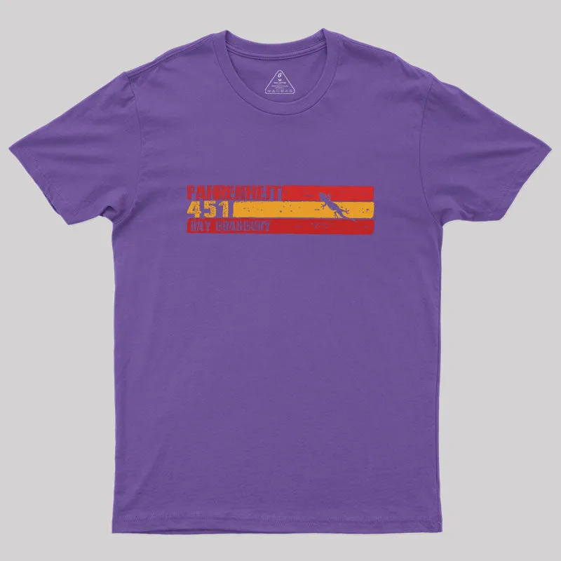 Fahrenheit 451 by Ray Bradbury Geek T-Shirt - Image 5