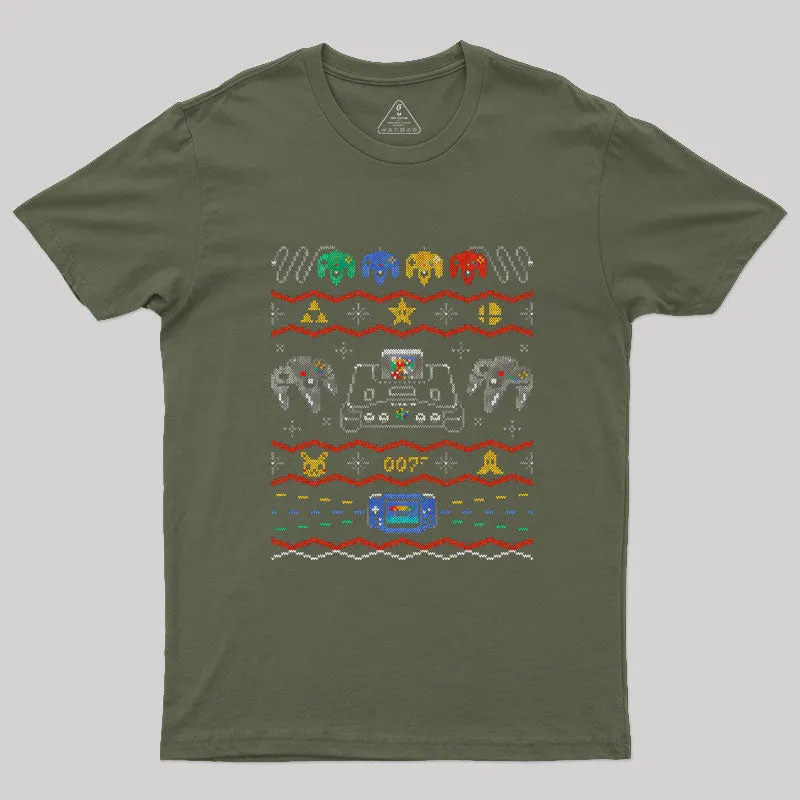 Ugly Gaming Sweater 64 Geek T-Shirt - Image 3