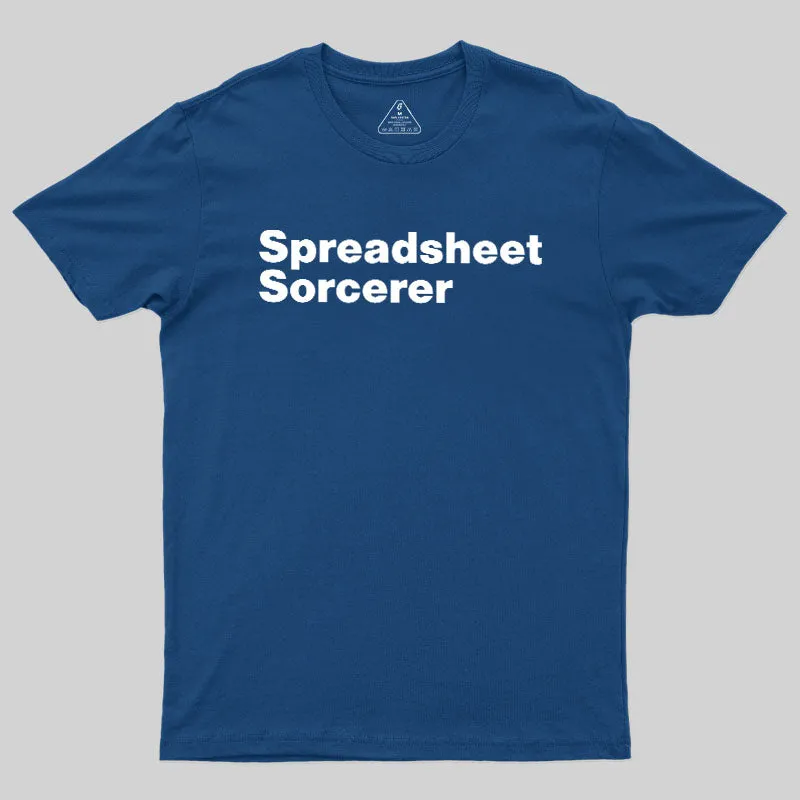 Spreadsheet Sorcerer Geek T-Shirt - Image 2