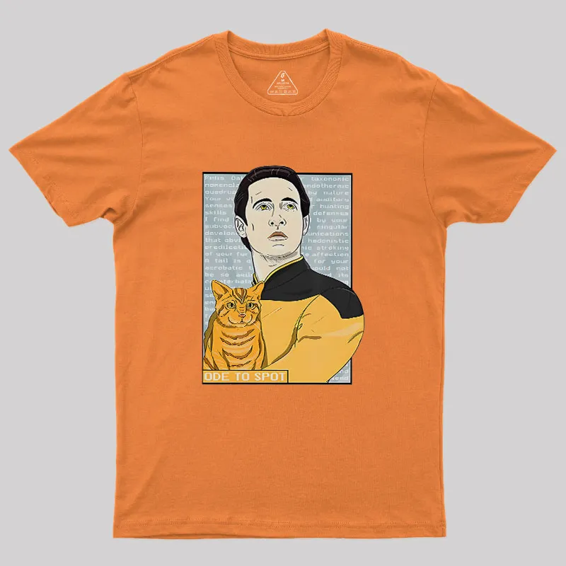 Date Ode To Spot Cat Geek T-Shirt - Image 7