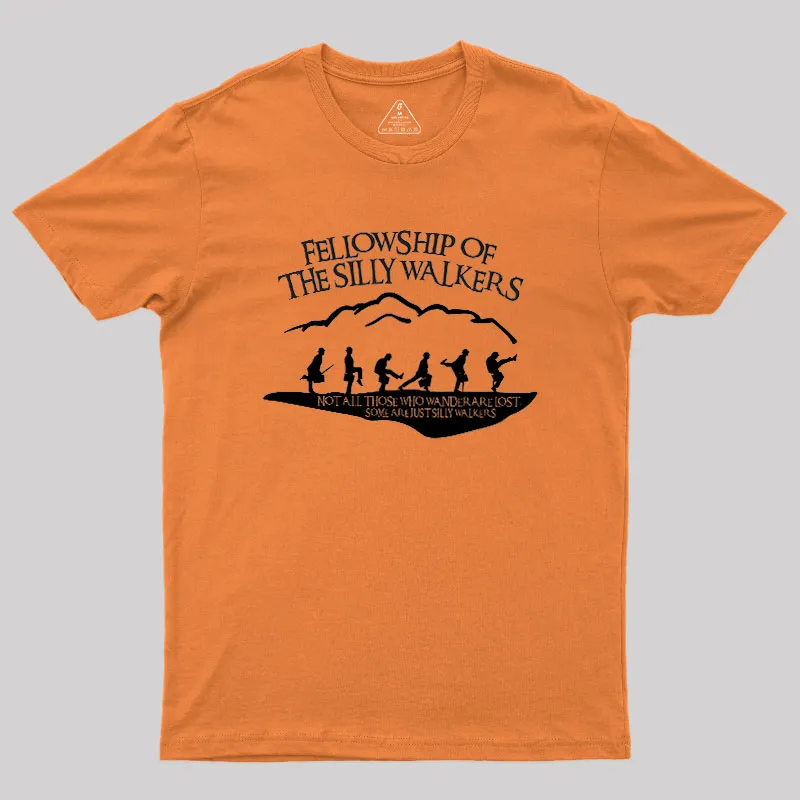 Fellowship Of The Silly Walkers Geek T-Shirt - Image 3