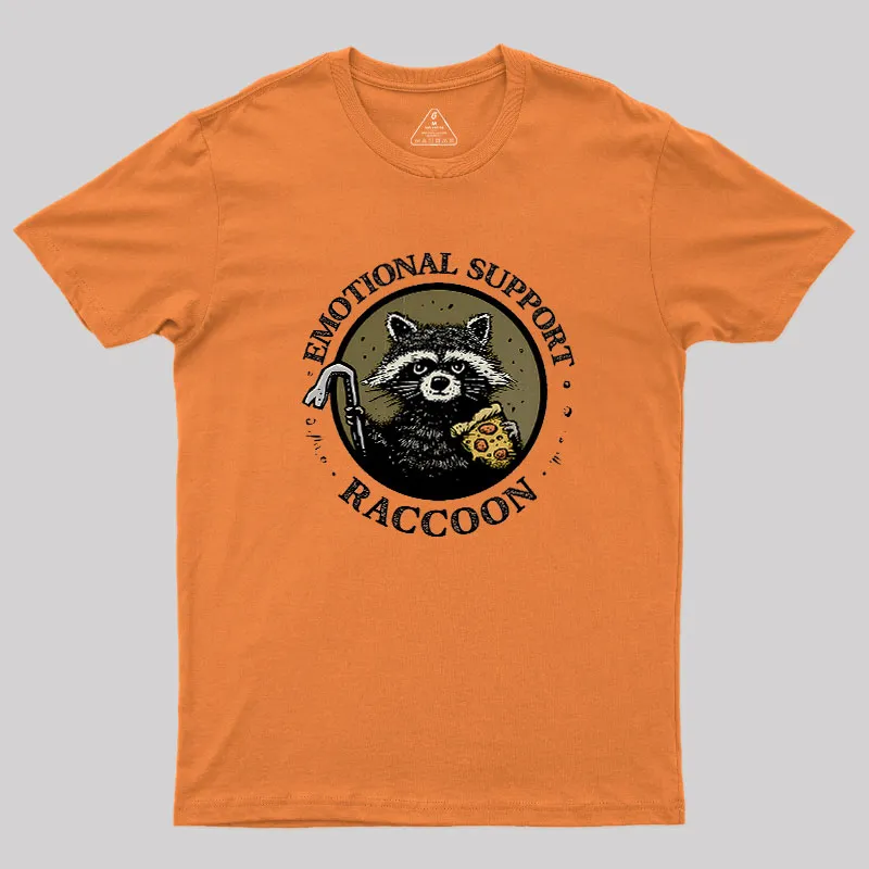 Emotional Support Raccoon Geek T-Shirt - Image 5