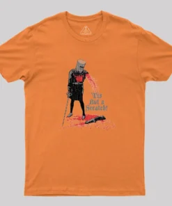 Alternative view of Tis But a Scratch! Geek T-Shirt