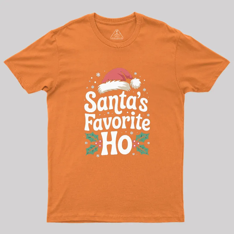 Funny Christmas Santa's Favorite Ho Naughty Geek T-Shirt - Image 6
