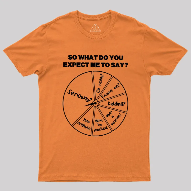 What Do You Expect Me To Say Geek T-Shirt - Image 7