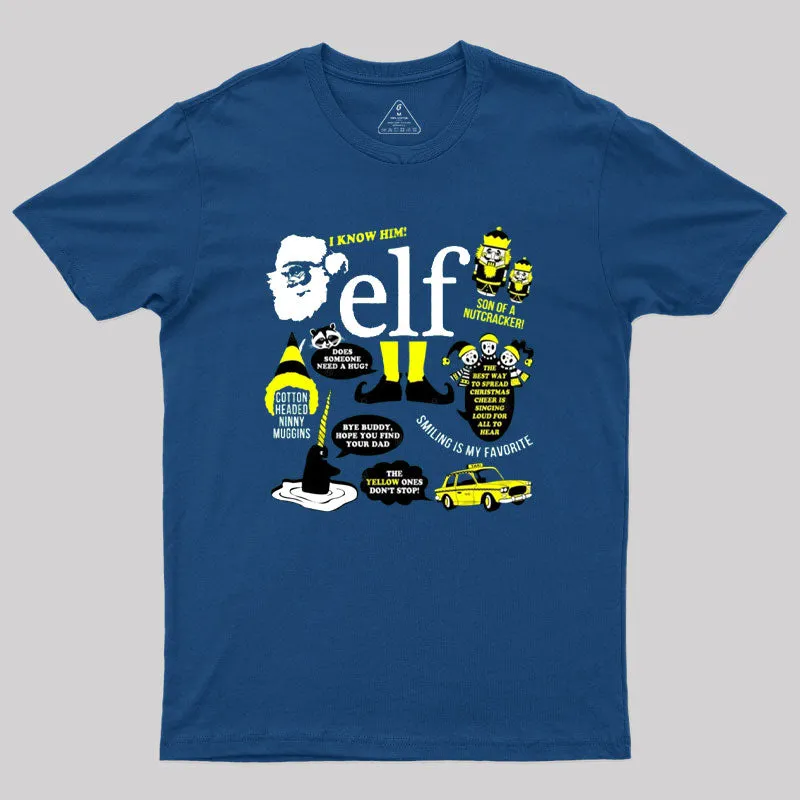 Buddy the Elf Quotes Geek T-Shirt - Image 2