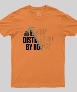 Alternative view of Easily Distracted by Rocks Geek T-Shirt