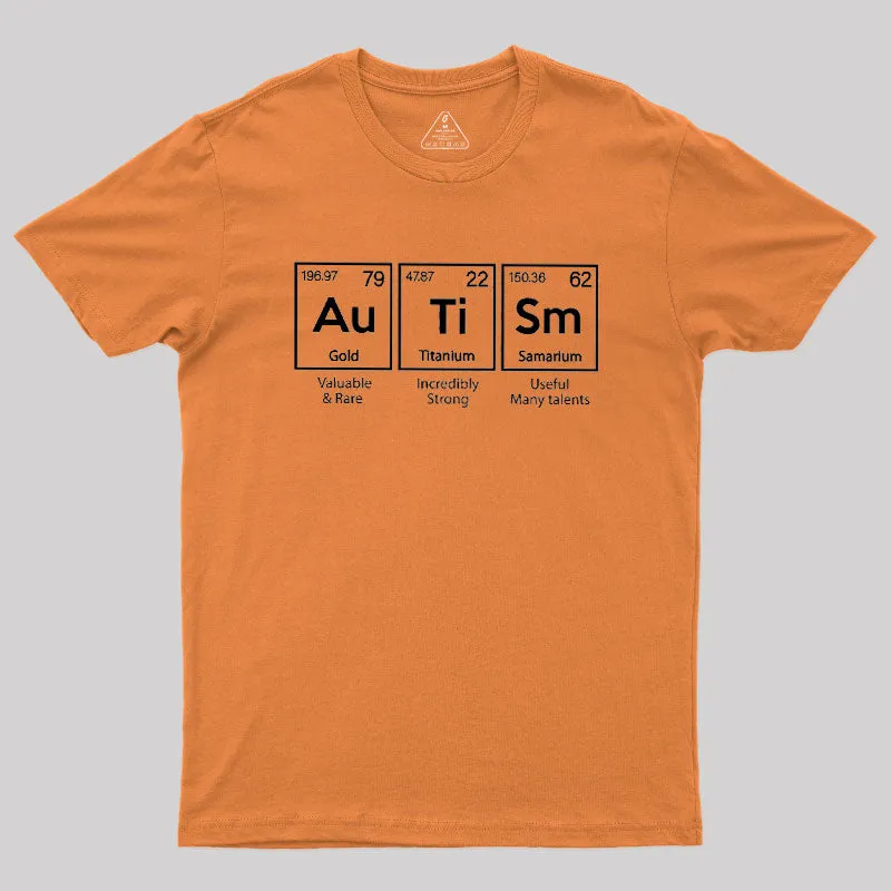 Autism Awareness Elements Periodic Geek T-Shirt - Image 7