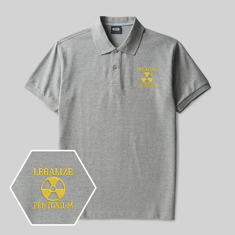 Legalize Plutonium Geek Embroidered Polo Shirts - Image 3