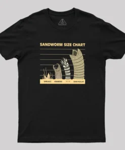Sandworm Size Chart Geek T-Shirt