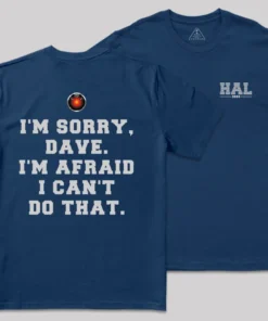Alternative view of HAL's Apology Front and Back Printed Geek T-Shirt