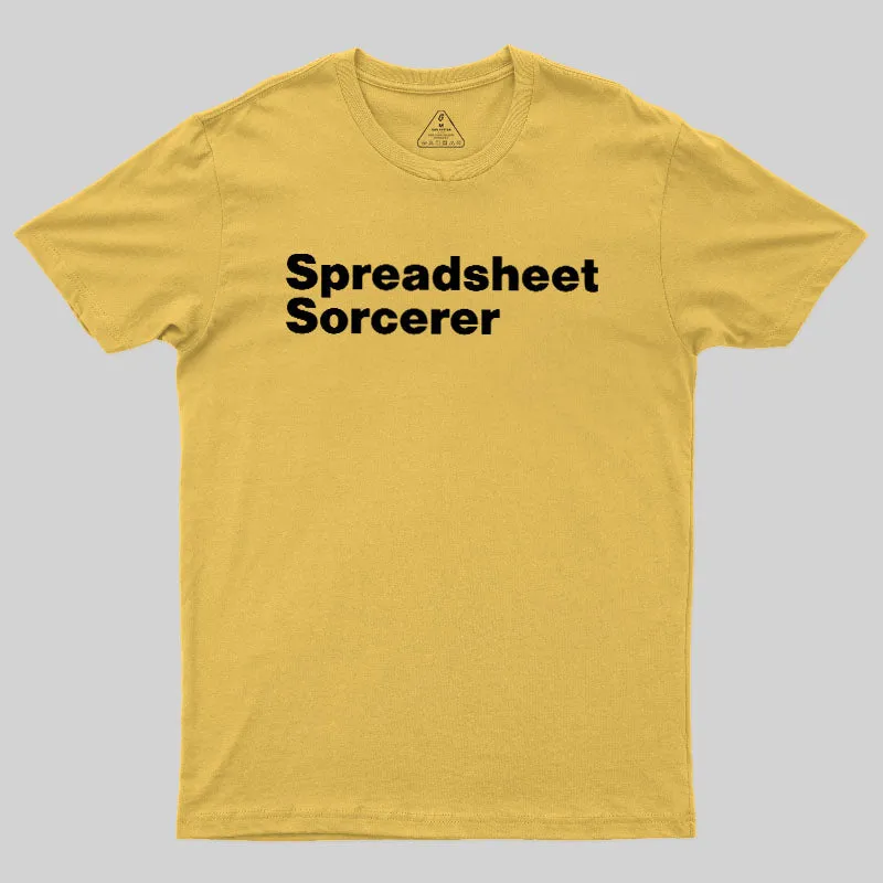 Spreadsheet Sorcerer Geek T-Shirt - Image 5