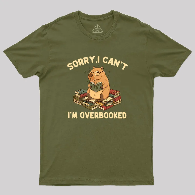 Overbooked Capybara Geek T-Shirt - Image 3