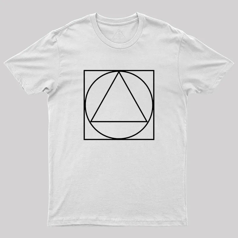 Triangle Within A Circle Within A Square Geek T-Shirt - Image 11