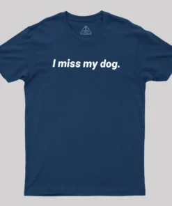 Alternative view of I Miss My Dog Geek T-Shirt