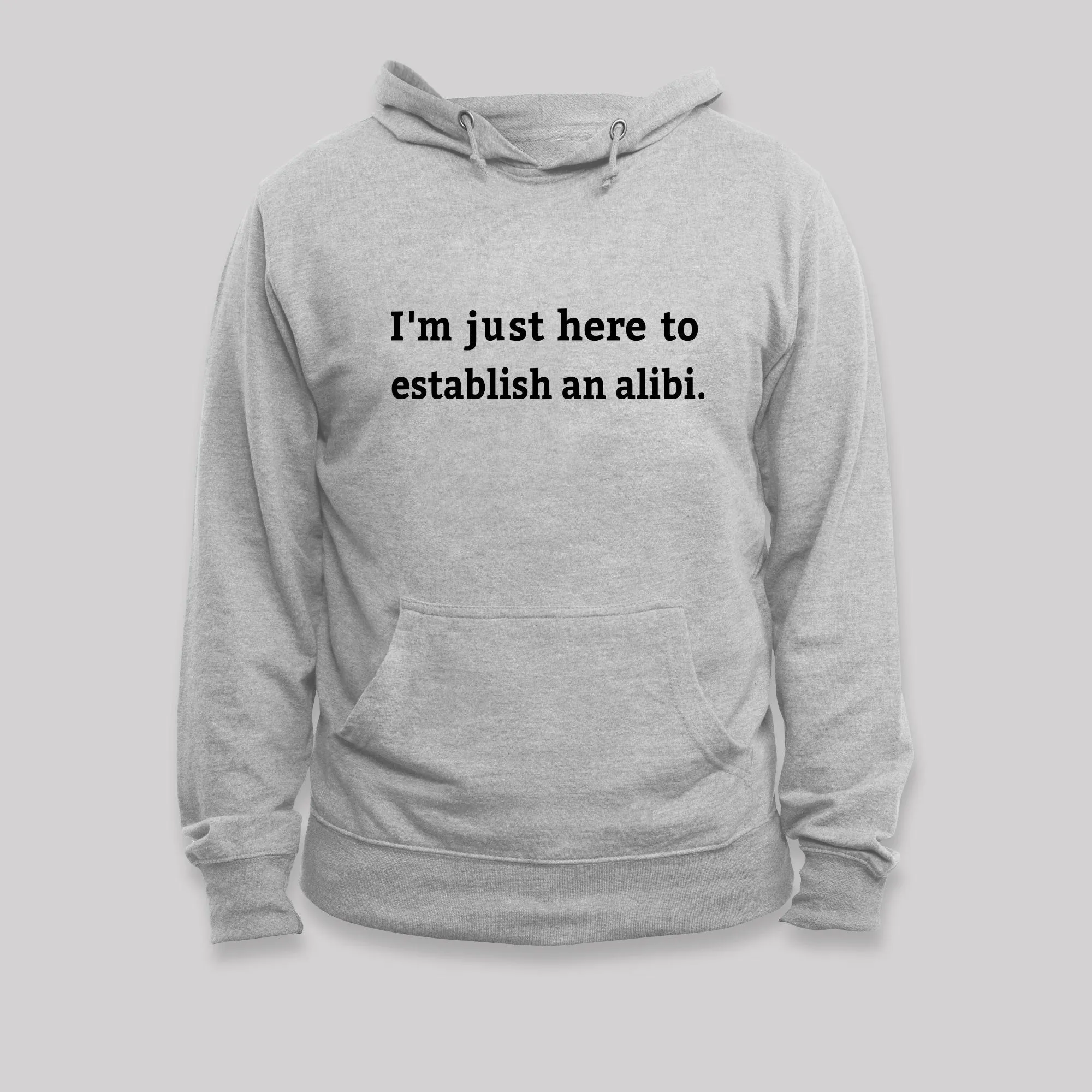 Here to Establish an Alibi Nerd Hoodie - Image 4