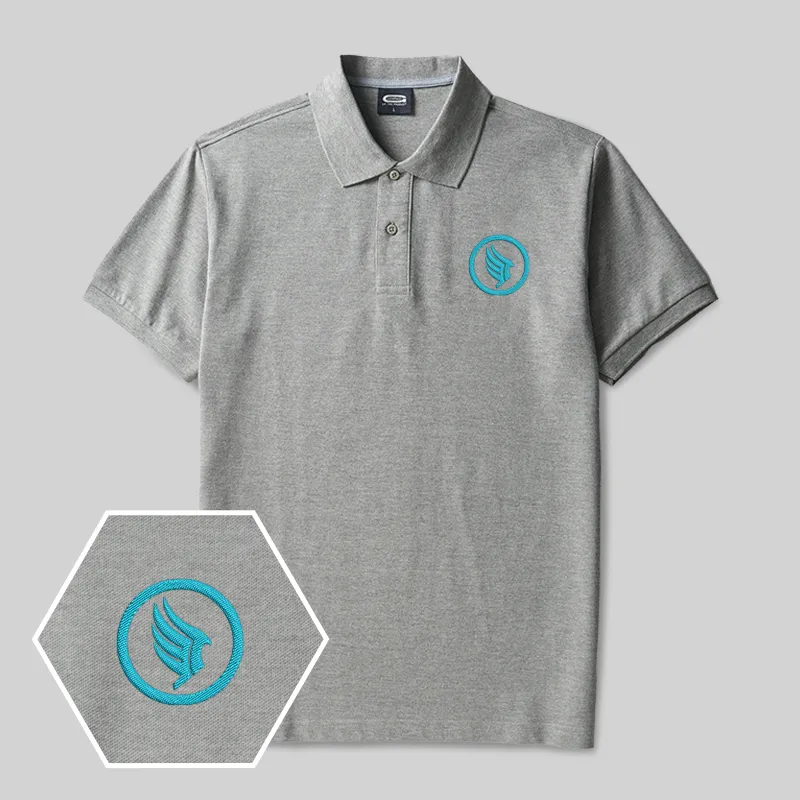 Wings of Freedom Geek Embroidered Polo Shirts - Image 3