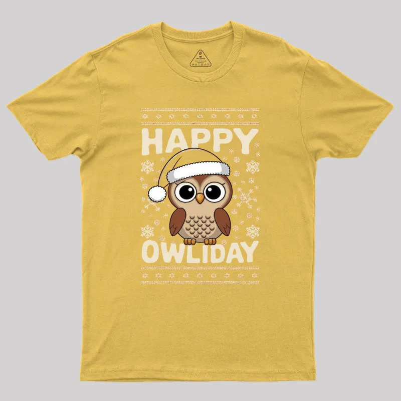 Happy Owliday Geek T-Shirt - Image 7