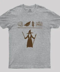 Alternative view of Wizard Hieroglyphs Geek T-Shirt
