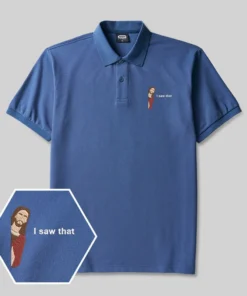 Alternative view of I Saw That Geek Embroidered Polo Shirts