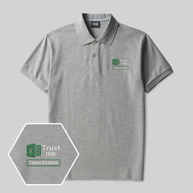 Trust Me Geek Embroidered Polo Shirts - Image 3
