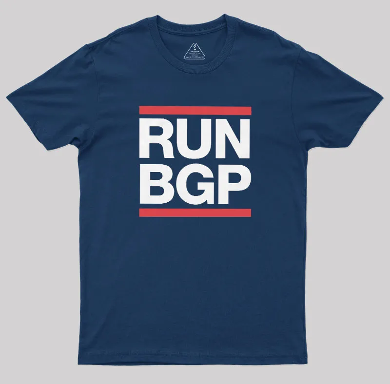 Run BGP Funny Network Engineer Geek T-Shirt - Image 2