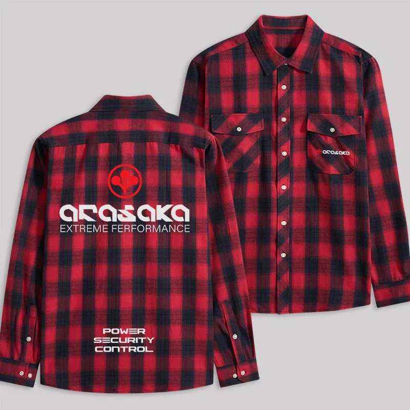 Arasaka Plaid Flannel Shirt - Image 3