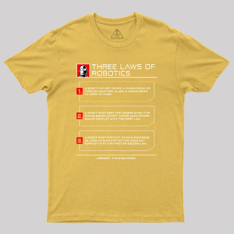 Three Laws Of Robotics Geek T-Shirt - Image 7