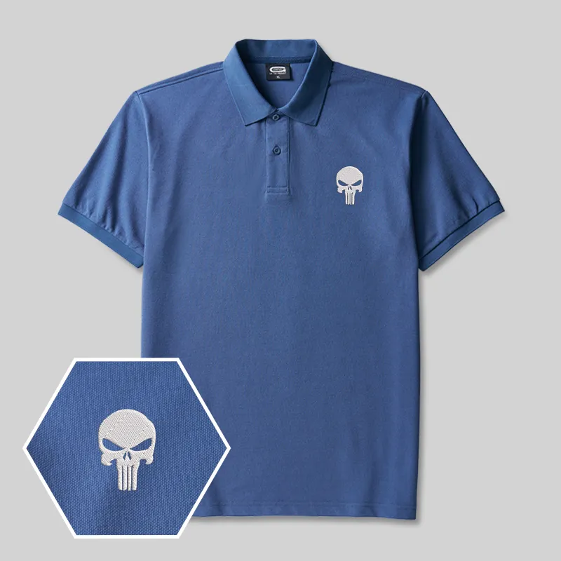 Skull of Justice Geek Embroidered Polo Shirts - Image 2